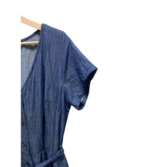 eShakti Blue Midi Dress - Picture 11 of 15